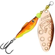 Блесна AQUA FISH LONG EXTRA-3, вес-20,0g, лепесток №3 (медь), цвет тела 05 (жел.-оранж. флюр, медь) 124276