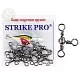 Вертлюг классика тройник STRIKE PRO №12 6кг.Bz (уп.10шт)