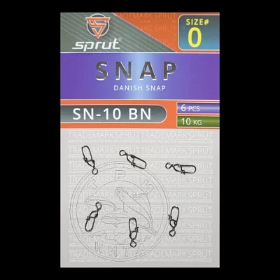 Карабин SPRUT SN-10 BN №0/10kg Danish snap (уп.6шт)