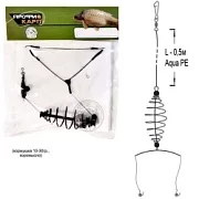 Снасть карповая (2К15-КМ-2кр.8) корм. пружин.15гр, коромысло, 2кр.№8