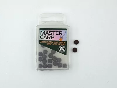СТОПОР БУСИНА d6 (коробочка) КОРИЧНЕВАЯ для лески,плетёнки(уп.20шт.)