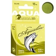 Плетёный шнур AQUALON OLIVE 15m 0.06mm (оливковый)