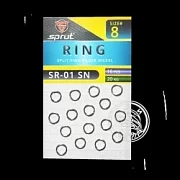 Кольцо заводное SPRUT SR-01 SN №8/20kg Split ring silver nickel (уп.16шт)