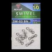 Вертлюг SPRUT SW-03 BN №1/0/55kg Roulette body rolling swivel (уп.6шт)