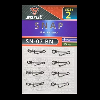 Карабин SPRUT SN-07 BN №2/15kg Italian snap (уп.8шт)
