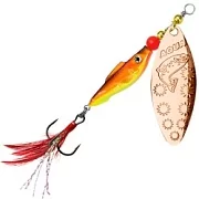 Блесна AQUA FISH LONG EXTRA-3, с оперением 20,0g, цвет 05 (жел-оранж. флюр, медь) 129855