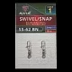 Вертлюг SPRUT SS-62 BN №1/18kg Ballbearing swivel with fastlock snap (уп.2шт)