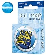 Леска зимняя AQUA ICE LORD LIGHT BLUE 0.08mm 30m