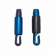 Коннектор для крепления лески к удилищу серо-синий перламутр (СТОНФ) 1,2 (уп/10шт.)