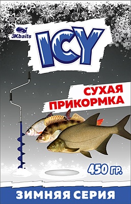 Прикормка зимняя "ICY" сухая "ОКУНЬ" пакет 450гр.
